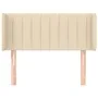 Cream fabric headboard 103x16x78/88 cm by vidaXL, Headboards and footboards - Ref: Foro24-3119001, Price: 46,56 €, Discount: %