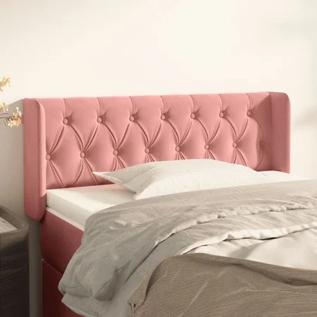 Pink velvet headboard 93x16x78/88 cm by vidaXL, Headboards and footboards - Ref: Foro24-3119145, Price: 65,46 €, Discount: %