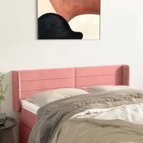 Pink velvet headboard 147x16x78/88 cm by vidaXL, Headboards and footboards - Ref: Foro24-3118961, Price: 64,57 €, Discount: %