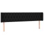 Cabecero de tela negro 183x16x78/88 cm de vidaXL, Cabeceros y pies de cama - Ref: Foro24-3119120, Precio: 74,96 €, Descuento: %