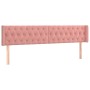Cabecero de terciopelo rosa 203x16x78/88 cm de vidaXL, Cabeceros y pies de cama - Ref: Foro24-3119175, Precio: 104,27 €, Desc...
