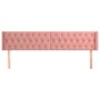 Cabecero de terciopelo rosa 203x16x78/88 cm de vidaXL, Cabeceros y pies de cama - Ref: Foro24-3119175, Precio: 104,27 €, Desc...