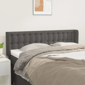 Cabecero de cuero sintético gris 147x16x78/88 cm de vidaXL, Cabeceros y pies de cama - Ref: Foro24-3118862, Precio: 60,31 €, ...