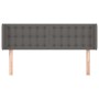 Cabecero de cuero sintético gris 147x16x78/88 cm de vidaXL, Cabeceros y pies de cama - Ref: Foro24-3118862, Precio: 65,22 €, ...