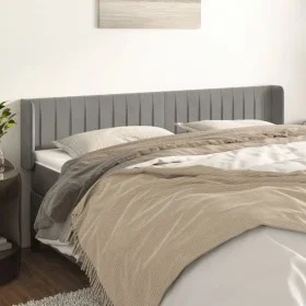 Light gray velvet headboard 163x16x78/88 cm by vidaXL, Headboards and footboards - Ref: Foro24-3119060, Price: 76,88 €, Disco...