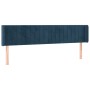 Cabecero de terciopelo azul oscuro 203x16x78/88 cm de vidaXL, Cabeceros y pies de cama - Ref: Foro24-3119076, Precio: 73,94 €...