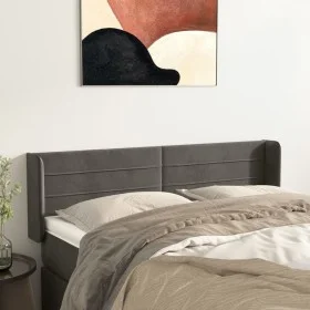 Dark gray velvet headboard 147x16x78/88 cm by vidaXL, Headboards and footboards - Ref: Foro24-3118957, Price: 62,87 €, Discou...