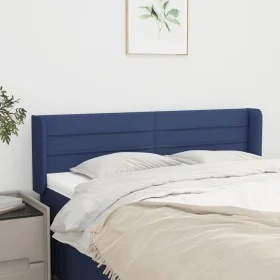 Blue fabric headboard 147x16x78/88 cm by vidaXL, Headboards and footboards - Ref: Foro24-3118912, Price: 66,67 €, Discount: %