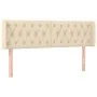 Cream fabric headboard 163x16x78/88 cm by vidaXL, Headboards and footboards - Ref: Foro24-3119115, Price: 86,68 €, Discount: %