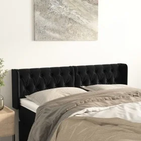 Kopfteil aus schwarzem Samt, 163 x 16 x 78/88 cm von vidaXL, Kopf- und Fußteile - Ref: Foro24-3119160, Preis: 93,99 €, Rabatt: %