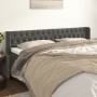 Cabecero de terciopelo gris oscuro 183x16x78/88 cm de vidaXL, Cabeceros y pies de cama - Ref: Foro24-3119165, Precio: 78,98 €...