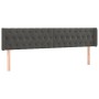 Cabecero de terciopelo gris oscuro 183x16x78/88 cm de vidaXL, Cabeceros y pies de cama - Ref: Foro24-3119165, Precio: 78,98 €...