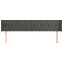 Cabecero de terciopelo gris oscuro 183x16x78/88 cm de vidaXL, Cabeceros y pies de cama - Ref: Foro24-3119165, Precio: 78,98 €...