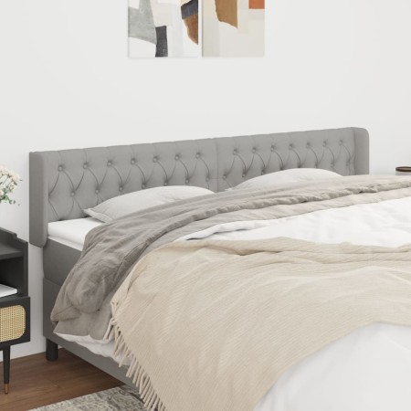 Cabecero de tela gris claro 203x16x78/88 cm de vidaXL, Cabeceros y pies de cama - Ref: Foro24-3119126, Precio: 71,34 €, Descu...