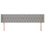 Cabecero de tela gris claro 203x16x78/88 cm de vidaXL, Cabeceros y pies de cama - Ref: Foro24-3119126, Precio: 71,34 €, Descu...