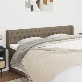 Taupe gray fabric headboard 203x16x78/88 cm by vidaXL, Headboards and footboards - Ref: Foro24-3119130, Price: 95,89 €, Disco...