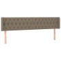 Cabecero de tela gris taupe 203x16x78/88 cm de vidaXL, Cabeceros y pies de cama - Ref: Foro24-3119130, Precio: 99,93 €, Descu...