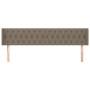 Cabecero de tela gris taupe 203x16x78/88 cm de vidaXL, Cabeceros y pies de cama - Ref: Foro24-3119130, Precio: 99,93 €, Descu...