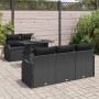 Conjunto de sofá de jardín 6 pcs Negro Rattan de Poliéster en Sofás de exterior | Comprar online en Foru.es