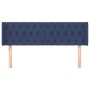 Cabecero de tela azul 163x16x78/88 cm de vidaXL, Cabeceros y pies de cama - Ref: Foro24-3119116, Precio: 83,54 €, Descuento: %
