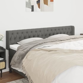 Cabecero de tela gris oscuro 203x16x78/88 cm de vidaXL, Cabeceros y pies de cama - Ref: Foro24-3119127, Precio: 76,75 €, Desc...