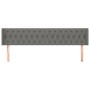 Cabecero de tela gris oscuro 203x16x78/88 cm de vidaXL, Cabeceros y pies de cama - Ref: Foro24-3119127, Precio: 76,75 €, Desc...