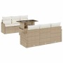 Conjunto de sofá de jardín Manual 7 pcs Beige 100 x 55 x 73 cm en Sofás de exterior | Comprar online en Foru.es