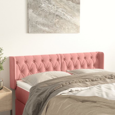 Cabecero de terciopelo rosa 147x16x78/88 cm de vidaXL, Cabeceros y pies de cama - Ref: Foro24-3119157, Precio: 101,01 €, Desc...