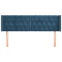 Cabecero de terciopelo azul oscuro 147x16x78/88 cm de vidaXL, Cabeceros y pies de cama - Ref: Foro24-3119156, Precio: 76,38 €...