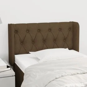 Cabecero de tela marrón oscuro 83x16x78/88 cm de vidaXL, Cabeceros y pies de cama - Ref: Foro24-3119081, Precio: 48,65 €, Des...