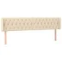 Cream fabric headboard 203x16x78/88 cm by vidaXL, Headboards and footboards - Ref: Foro24-3119131, Price: 86,07 €, Discount: %