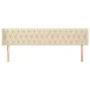 Cream fabric headboard 203x16x78/88 cm by vidaXL, Headboards and footboards - Ref: Foro24-3119131, Price: 86,07 €, Discount: %