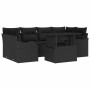 Conjunto de sofá de jardín 7 pcs Negro Rattan de Poliéster en Sofás de exterior | Comprar online en Foru.es