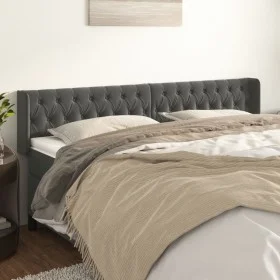 Dark gray velvet headboard 203x16x78/88 cm by vidaXL, Headboards and footboards - Ref: Foro24-3119171, Price: 82,04 €, Discou...