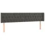 Dark gray velvet headboard 203x16x78/88 cm by vidaXL, Headboards and footboards - Ref: Foro24-3119171, Price: 82,04 €, Discou...