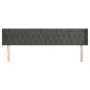Dark gray velvet headboard 203x16x78/88 cm by vidaXL, Headboards and footboards - Ref: Foro24-3119171, Price: 82,04 €, Discou...