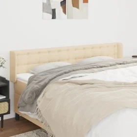 Cream fabric headboard 183x16x78/88 cm by vidaXL, Headboards and footboards - Ref: Foro24-3119221, Price: 80,50 €, Discount: %