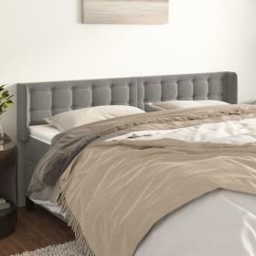 Cabecero de terciopelo gris claro 163x16x78/88 cm de vidaXL, Cabeceros y pies de cama - Ref: Foro24-3119256, Precio: 83,03 €,...