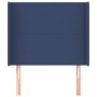 Cabecero con orejas de tela azul 103x16x118/128 cm de vidaXL, Cabeceros y pies de cama - Ref: Foro24-3119296, Precio: 60,44 €...