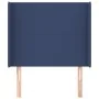 Cabecero con orejas de tela azul 103x16x118/128 cm de vidaXL, Cabeceros y pies de cama - Ref: Foro24-3119296, Precio: 65,23 €...