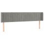 Cabecero de terciopelo gris claro 183x16x78/88 cm de vidaXL, Cabeceros y pies de cama - Ref: Foro24-3119066, Precio: 74,86 €,...
