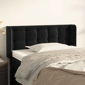 Black velvet headboard 93x16x78/88 cm by vidaXL, Headboards and footboards - Ref: Foro24-3119240, Price: 52,99 €, Discount: %