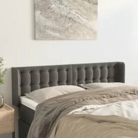 Cabecero de terciopelo gris oscuro 147x16x78/88 cm de vidaXL, Cabeceros y pies de cama - Ref: Foro24-3119251, Precio: 76,13 €...