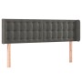 Cabecero de terciopelo gris oscuro 147x16x78/88 cm de vidaXL, Cabeceros y pies de cama - Ref: Foro24-3119251, Precio: 78,84 €...