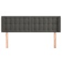 Cabecero de terciopelo gris oscuro 147x16x78/88 cm de vidaXL, Cabeceros y pies de cama - Ref: Foro24-3119251, Precio: 78,84 €...