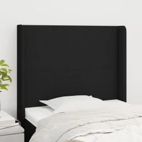 Kopfteil mit schwarzen Stoffohren 83x16x118/128 cm von vidaXL, Kopf- und Fußteile - Ref: Foro24-3119276, Preis: 73,01 €, Raba...