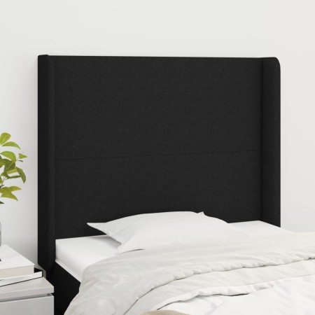 Cabecero con orejas de tela negro 83x16x118/128 cm de vidaXL, Cabeceros y pies de cama - Ref: Foro24-3119276, Precio: 74,37 €...