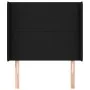 Cabecero con orejas de tela negro 83x16x118/128 cm de vidaXL, Cabeceros y pies de cama - Ref: Foro24-3119276, Precio: 73,01 €...