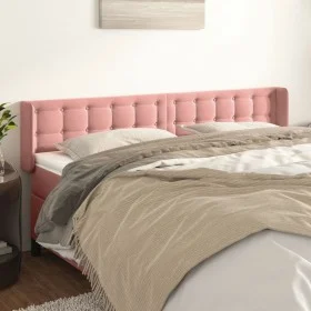 Rosa Samtkopfteil 163x16x78/88 cm von vidaXL, Kopf- und Fußteile - Ref: Foro24-3119261, Preis: 80,22 €, Rabatt: %