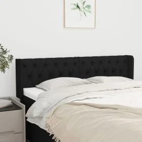 Black fabric headboard 163x16x78/88 cm by vidaXL, Headboards and footboards - Ref: Foro24-3119112, Price: 79,55 €, Discount: %